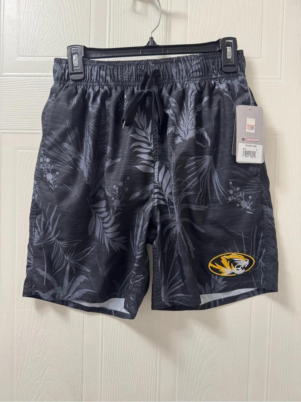 Colosseum Black and Gray Missouri Tigers Swim Trunks